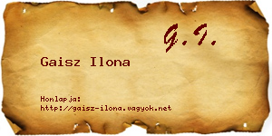 Gaisz Ilona névjegykártya