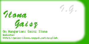 ilona gaisz business card